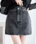 【ウィゴー/WEGO】のデニム台形ミニスカート ブラックその他|ID: prp329100003696673 ipo3291000000029253854