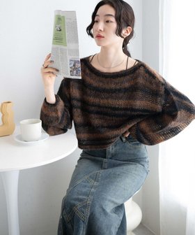 【ウィゴー/WEGO】 段染めボーダーモヘアライクニット人気、トレンドファッション・服の通販 founy(ファニー) ファッション Fashion レディースファッション WOMEN トップス・カットソー Tops/Tshirt ニット Knit Tops A/W・秋冬 Aw・Autumn/Winter・Fw・Fall-Winter カーゴパンツ Cargo Pants スマホ Smartphone セーター Sweater デニム Denim ボトム Bottom ボーダー Border モヘア Mohair ロング Long ワイド Wide 再入荷 Restock/Back In Stock/Re Arrival 秋 Autumn/Fall |ID:prp329100003696694