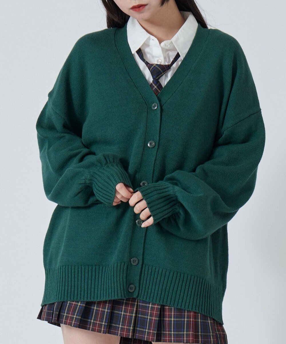 【ウィゴー/WEGO】の【SCHOOLITEM】ニットカーディガン インテリア・キッズ・メンズ・レディースファッション・服の通販 founy(ファニー) 　ファッション　Fashion　レディースファッション　WOMEN　トップス・カットソー　Tops/Tshirt　ニット　Knit Tops　カーディガン　Cardigans　オレンジ　Orange　春　Spring　秋　Autumn/Fall　カーディガン　Cardigan　ショルダー　Shoulder　シンプル　Simple　スウェット　Sweat　スリーブ　Sleeve　ドロップ　Drop　パープル　Purple　フロント　Front　ベーシック　Basic　ボトム　Bottom　ポケット　Pocket　無地　Plain Color　リップ　Lip　ルーズ　Loose　冬　Winter　S/S・春夏　Ss・Spring/Summer　プチプライス・低価格　Affordable　夏　Summer　入学式　Entrance Ceremony　卒業式　Graduation Ceremony　グリーンその他|ID: prp329100003696786 ipo3291000000027801590