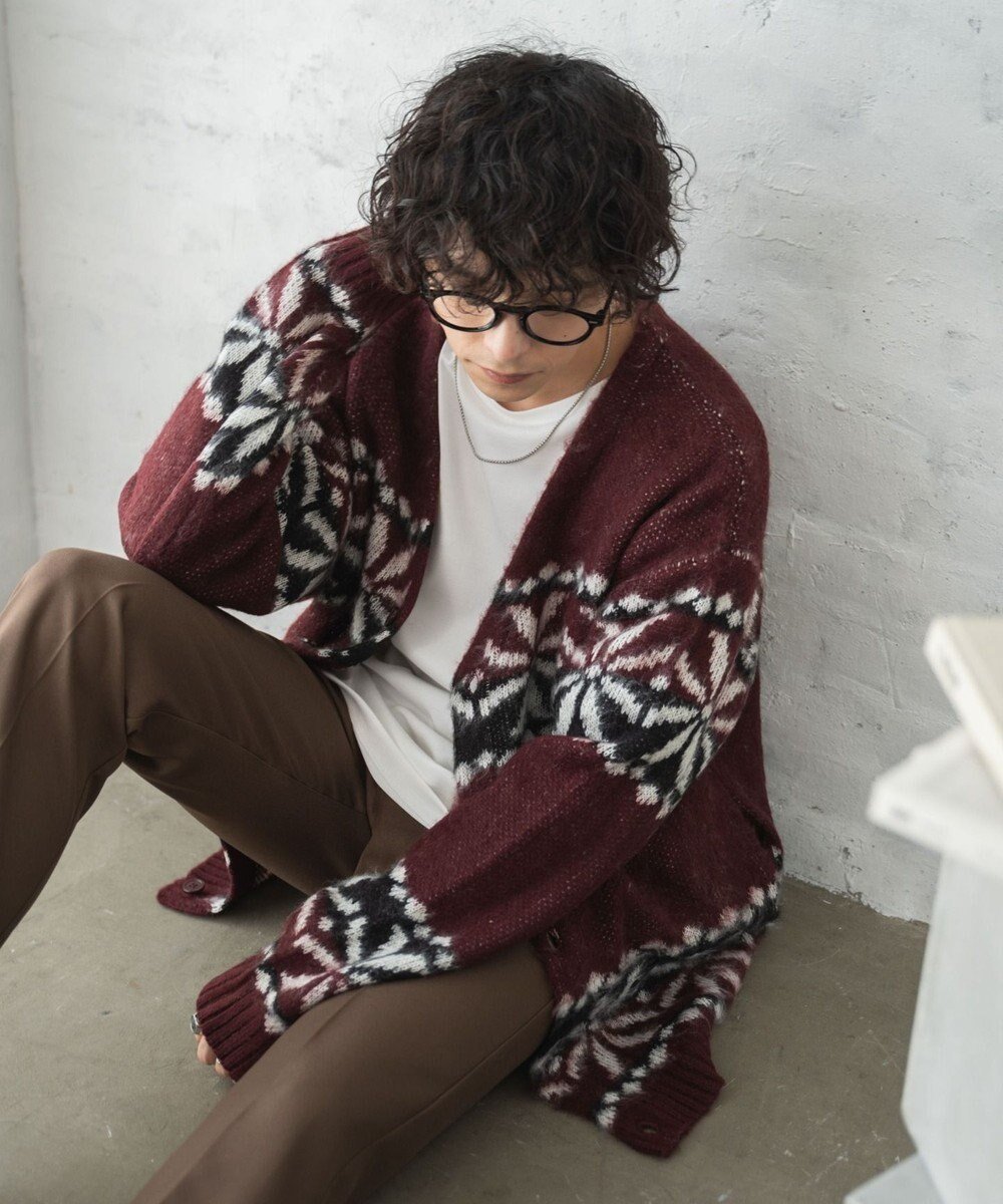 【ウィゴー/WEGO】のモヘアライク総柄BIGカーディガン インテリア・キッズ・メンズ・レディースファッション・服の通販 founy(ファニー) 　ファッション　Fashion　レディースファッション　WOMEN　トップス・カットソー　Tops/Tshirt　カーディガン　Cardigans　インナー　Inner　秋　Autumn/Fall　カーディガン　Cardigan　コーデュロイ　Corduroy　ジャケット　Jacket　スマホ　Smartphone　デニム　Denim　バランス　Balance　ビッグ　Big　フレア　Flare　羽織　Haori　ミドル　Middle　冬　Winter　A/W・秋冬　Aw・Autumn/Winter・Fw・Fall-Winter　プチプライス・低価格　Affordable　おすすめ　Recommend　柄5|ID: prp329100003696887 ipo3291000000024441526