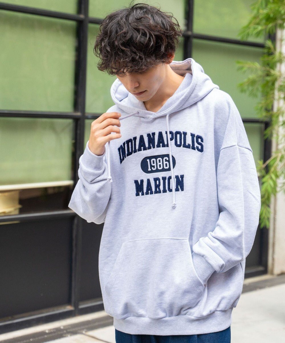 【ウィゴー/WEGO / MEN】のヘビーウエイトサガラカレッジプルパーカー インテリア・キッズ・メンズ・レディースファッション・服の通販 founy(ファニー) 　ファッション　Fashion　メンズファッション　MEN　トップス・カットソー　Tops/Tshirt/Men　パーカ　Sweats　インナー　Inner　春　Spring　秋　Autumn/Fall　カーゴパンツ　Cargo Pants　ショート　Short　スマホ　Smartphone　デニム　Denim　パーカー　Hoodie　ビッグ　Big　フロント　Front　ロング　Long　ワイド　Wide　冬　Winter　A/W・秋冬　Aw・Autumn/Winter・Fw・Fall-Winter　再入荷　Restock/Back In Stock/Re Arrival　おすすめ　Recommend　グレー|ID: prp329100003697033 ipo3291000000029478469