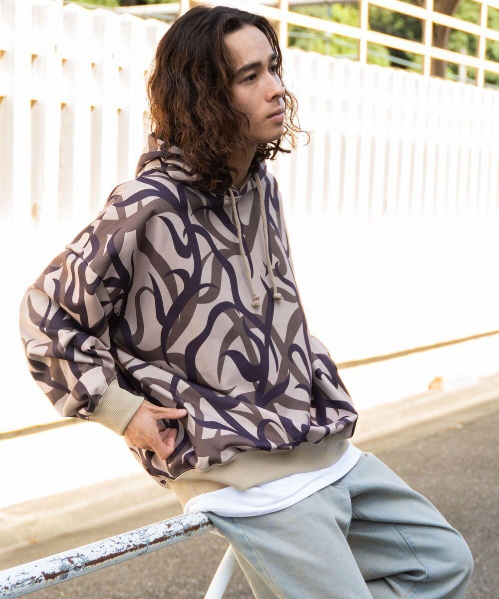 【ウィゴー/WEGO / MEN】の総柄BIGプルパーカー インテリア・キッズ・メンズ・レディースファッション・服の通販 founy(ファニー) 　ファッション　Fashion　メンズファッション　MEN　トップス・カットソー　Tops/Tshirt/Men　パーカ　Sweats　秋　Autumn/Fall　カーゴパンツ　Cargo Pants　ショート　Short　シンプル　Simple　スウェット　Sweat　スマホ　Smartphone　デニム　Denim　長袖　Long Sleeve　パーカー　Hoodie　ビッグ　Big　冬　Winter　A/W・秋冬　Aw・Autumn/Winter・Fw・Fall-Winter　おすすめ　Recommend　柄3|ID: prp329100003697066 ipo3291000000027411301