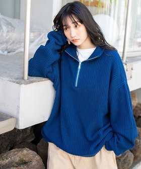 【ウィゴー/WEGO】 ルーズフィットハーフZIPプルオーバー人気、トレンドファッション・服の通販 founy(ファニー) ファッション Fashion レディースファッション WOMEN トップス・カットソー Tops/Tshirt ニット Knit Tops プルオーバー Pullover 秋 Autumn/Fall カーゴパンツ Cargo Pants ショルダー Shoulder スマホ Smartphone スラックス Slacks セーター Sweater デニム Denim ドロップ Drop ビッグ Big リブニット Rib Knit ルーズ Loose 冬 Winter A/W・秋冬 Aw・Autumn/Winter・Fw・Fall-Winter 再入荷 Restock/Back In Stock/Re Arrival おすすめ Recommend |ID:prp329100003697099