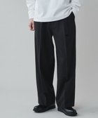 【ウィゴー/WEGO / MEN】のトロミ ベルト付きワイドスラックス ブラック|ID: prp329100003697253 ipo3291000000028777654