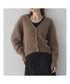 【イェッカ ヴェッカ/YECCA VECCA】のフォックス混Vネックカーディガン Mocha|ID: prp329100003704073 ipo3291000000028438978