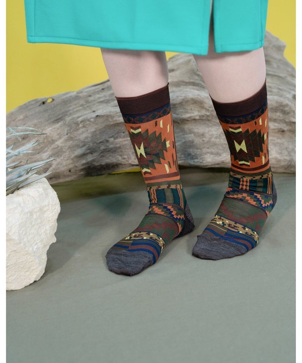 【コキュウ/COQ】の【UNISEX】Kilim patchwork / キリムパッチワークソックス インテリア・キッズ・メンズ・レディースファッション・服の通販 founy(ファニー) 　ファッション　Fashion　レディースファッション　WOMEN　ソックス　Socks　レッグウェア　Legwear　カラフル　Colorful　コレクション　Collection　ソックス　Socks　タンブラー　Tumbler　バランス　Balance　パッチワーク　Patchwork　ユニセックス　Unisex　おすすめ　Recommend　犬　Dog　カーキ|ID: prp329100003708973 ipo3291000000025146496