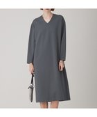 【アイシービー/iCB】の【WEB限定・洗える】ストレッチポンチ Vネックワンピース ダルブルー系|ID: prp329100003709017 ipo3291000000028438268