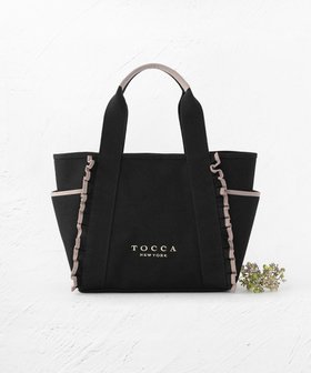 【トッカ/TOCCA】のFRILL CANVASTOTE キャンバストートバッグ 人気、トレンドファッション・服の通販 founy(ファニー) ファッション Fashion レディースファッション WOMEN バッグ Bag 2024年 2024 2024春夏・S/S Ss,Spring/Summer,2024 S/S・春夏 Ss・Spring/Summer キャンバス Canvas トリミング Trimming フォルム Form フリル Frills ポケット Pocket モダン Modern 夏 Summer 財布 Wallet |ID:prp329100003709037