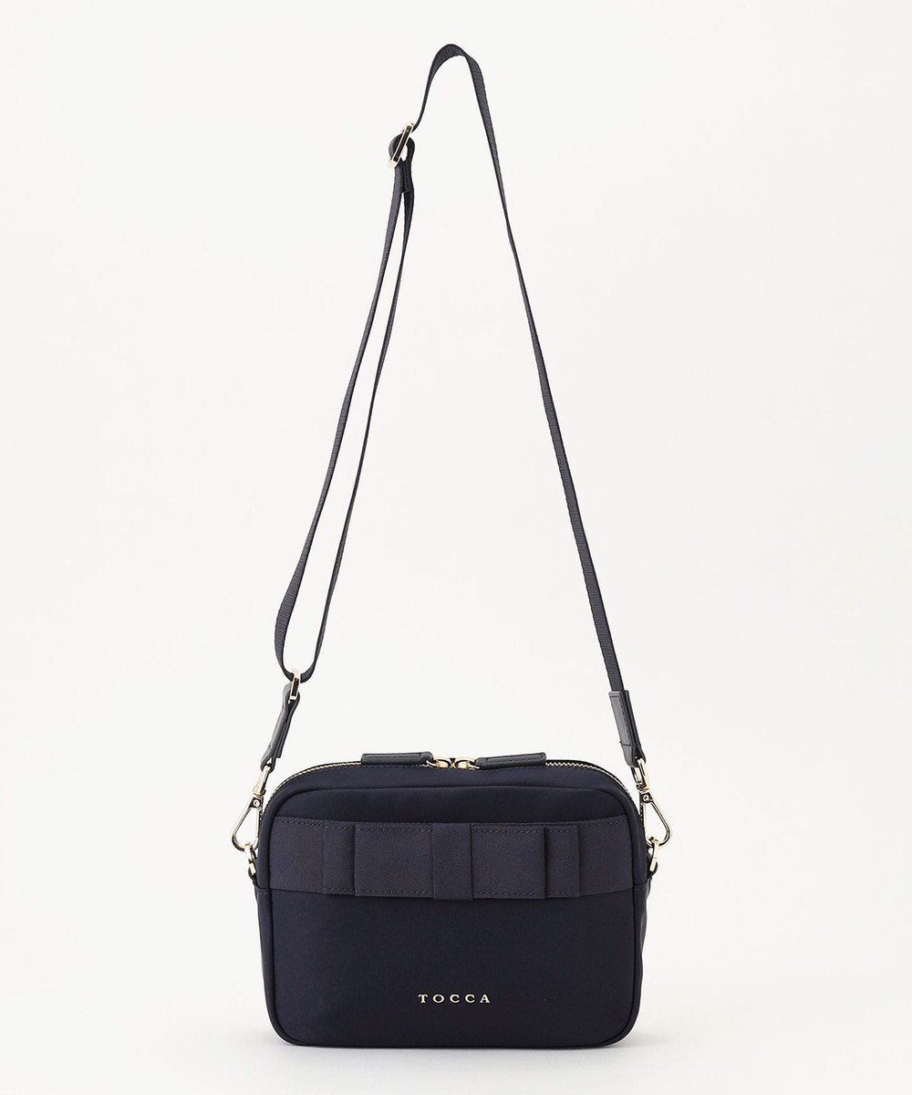 【トッカ/TOCCA】の【撥水】NOBLE RIBBON CAMERABAG バッグ インテリア・キッズ・メンズ・レディースファッション・服の通販 founy(ファニー) 　ファッション　Fashion　レディースファッション　WOMEN　バッグ　Bag　2024年　2024　2024春夏・S/S　Ss,Spring/Summer,2024　S/S・春夏　Ss・Spring/Summer　エレガント 上品　Elegant　グログラン　Grosgrain　コンパクト　Compact　スマホ　Smartphone　ポケット　Pocket　マグネット　Magnet　リボン　Ribbon　夏　Summer　財布　Wallet　ネイビー系|ID: prp329100003709041 ipo3291000000028436375