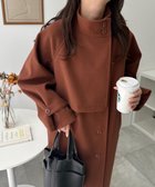 【ウィゴー/WEGO】のスタンドカラーロングコート ダークオレンジ|ID: prp329100003711435 ipo3291000000028423664