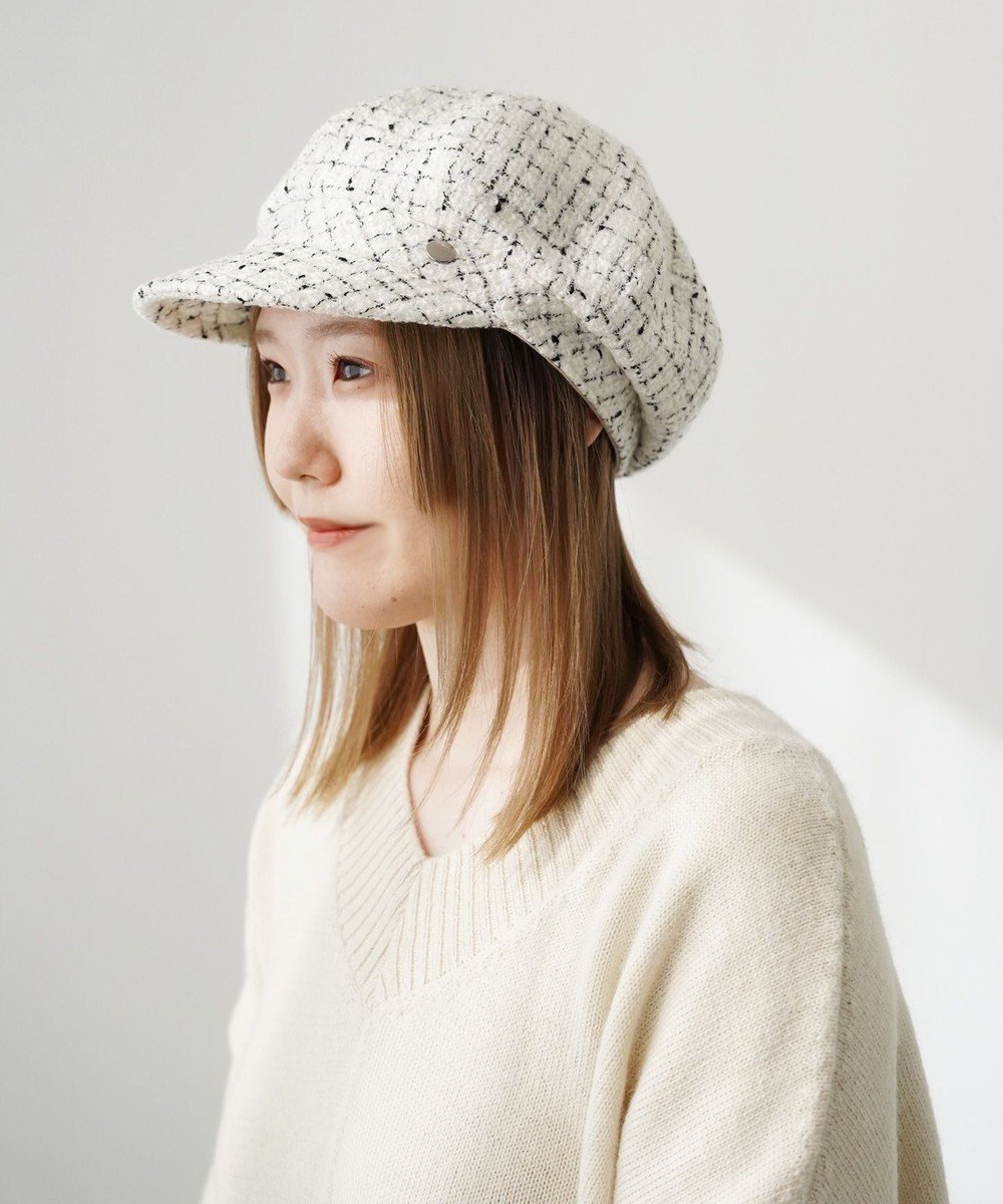 【アトレナ/ATRENA】のFANCYTWEED CAP/キャスケット インテリア・キッズ・メンズ・レディースファッション・服の通販 founy(ファニー) 　ファッション　Fashion　レディースファッション　WOMEN　帽子　Hats　おすすめ　Recommend　キャスケット　Newsboy　ジャケット　Jacket　ツイード　Tweed　ボトム　Bottom　帽子　Hat　ベージュ|ID: prp329100003713726 ipo3291000000029501776