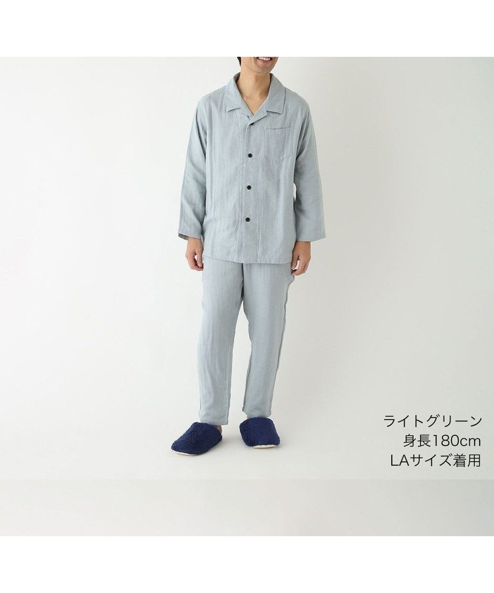 【ウチノ/UCHINO / MEN】のマシュマロガーゼ ベーシック メンズパジャマ インテリア・キッズ・メンズ・レディースファッション・服の通販 founy(ファニー) 　ファッション　Fashion　メンズファッション　MEN　吸水　Water Absorption　スタンダード　Standard　パジャマ　Pajamas　ベーシック　Basic　メンズ　Mens　ライトグリーン|ID: prp329100003715152 ipo3291000000029183361