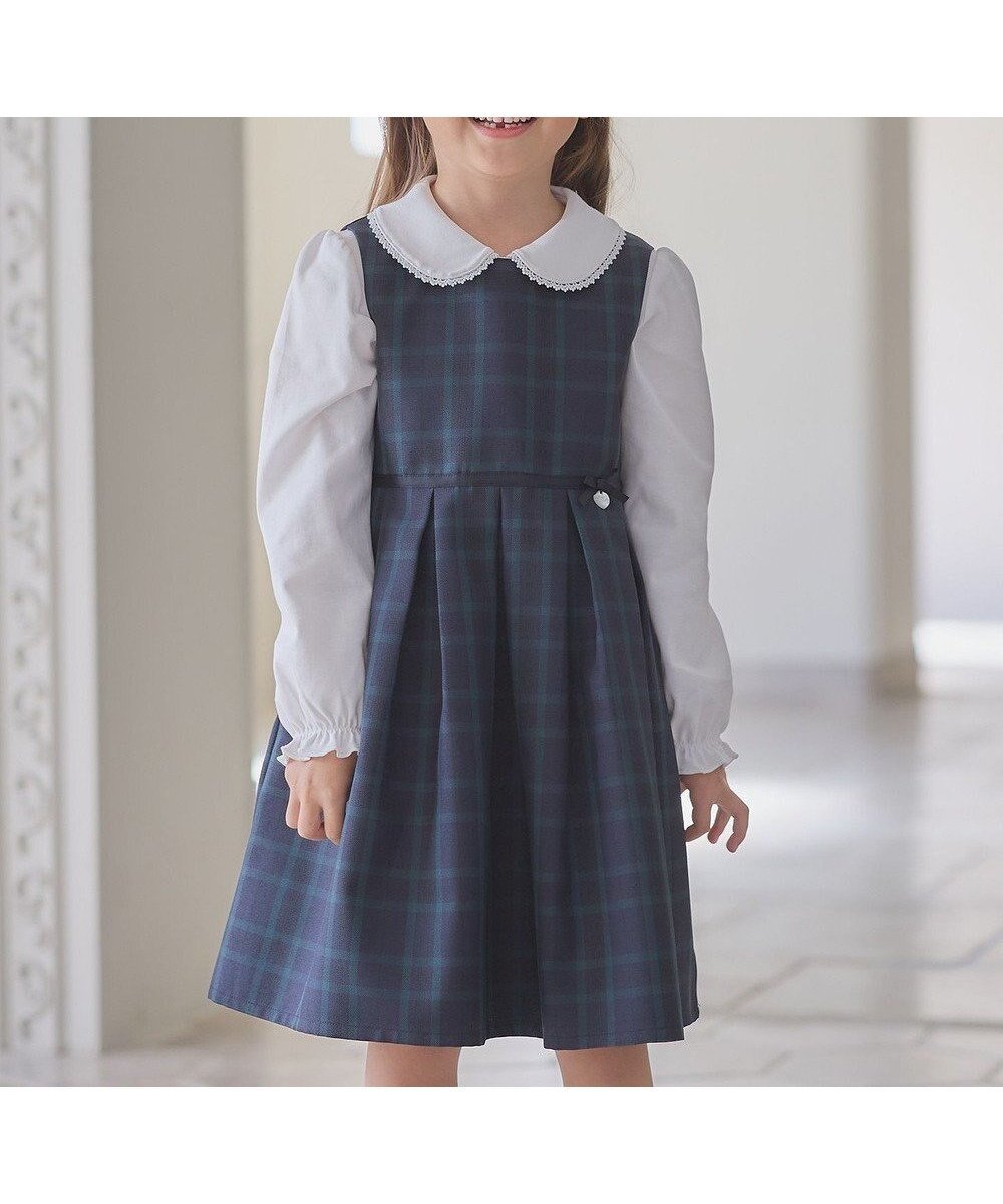 【エニファム/any FAM / KIDS】のチェック ジャンパースカート 人気、トレンドファッション・服の通販 founy(ファニー) 　ファッション　Fashion　キッズファッション　KIDS　ワンピース　Dress/Kids　エレガント 上品　Elegant　春　Spring　洗える　Washable　切替　Switching　軽量　Lightweight　チェック　Check　チャーム　Charm　フレア　Flare　リボン　Ribbon　S/S・春夏　Ss・Spring/Summer　おすすめ　Recommend　夏　Summer　セレモニー　Ceremony　入学式　Entrance Ceremony　結婚式　Wedding Ceremony　 other-1|ID: prp329100003716113 ipo3291000000024496469