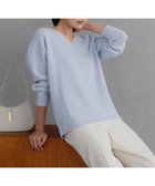 【23区/NIJYUSANKU】の【洗える】ウールカシミヤ Vネック ニット スカイブルー系|ID: prp329100003717035 ipo3291000000028347047