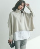 【23区/NIJYUSANKU】の【洗える】ウールカシミヤ ニットポンチョ ベージュ系|ID:prp329100003717036