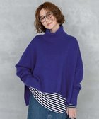 【23区/NIJYUSANKU】の【洗える】ウールカシミヤ ニットポンチョ パープル系|ID:prp329100003717036