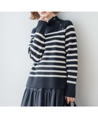 【23区/NIJYUSANKU】の【洗える】ウールカシミヤ パネルボーダー ニット ブラックxオフホワイトボーダー|ID: prp329100003717039 ipo3291000000028615120