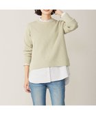 【ジェイ プレス/J.PRESS】の【WEB限定カラーあり・洗える】CLEAR COTTON BLEND サイドスリット ニット ライトグリーン系|ID:prp329100003717991