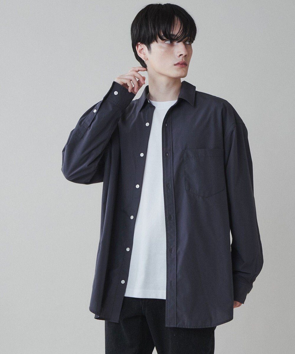 【ウィゴー/WEGO / MEN】のイージーケアブロードBIGシャツ インテリア・キッズ・メンズ・レディースファッション・服の通販 founy(ファニー) 　ファッション　Fashion　メンズファッション　MEN　トップス・カットソー　Tops/Tshirt/Men　シャツ　Shirts　秋　Autumn/Fall　スマホ　Smartphone　スラックス　Slacks　デニム　Denim　フィット　Fit　無地　Plain Color　リラックス　Relax　冬　Winter　A/W・秋冬　Aw・Autumn/Winter・Fw・Fall-Winter　ダークグレー|ID: prp329100003718553 ipo3291000000027411499