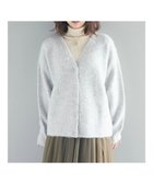 【イェッカ ヴェッカ/YECCA VECCA】のVネックシャギーニットカーディガン Light Gray Mixture|ID: prp329100003720101 ipo3291000000028346129