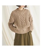 【クラフトスタンダードブティック/CRAFT STANDARD BOUTIQUE】のケーブルニットドッキングスウェット Mocha|ID: prp329100003722265 ipo3291000000028344988