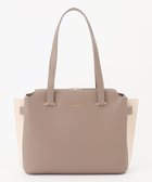 【ラ バガジェリー/LA BAGAGERIE】のコンビカラーA4トートバッグ グレージュ|ID: prp329100003725006 ipo3291000000028371575