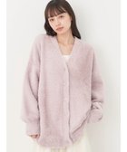 【アースミュージックアンドエコロジー/earth music&ecology】のロングシャギーVネックカーディガン Pink Beige|ID: prp329100003726798 ipo3291000000028344433