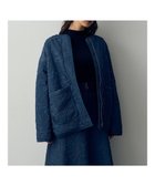 【イェッカ ヴェッカ/YECCA VECCA】のふくれジャガードミドル丈中綿コート Blue|ID: prp329100003726805 ipo3291000000028344515