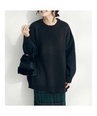 【クラフトスタンダードブティック/CRAFT STANDARD BOUTIQUE】の片畔ニットドッキングチュニック Black|ID: prp329100003741513 ipo3291000000028343433