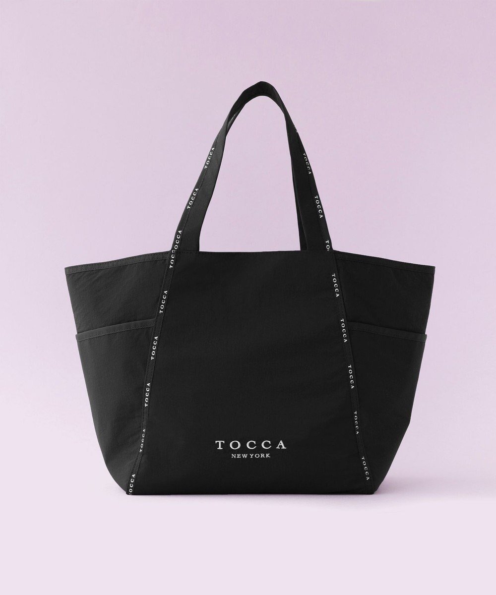 【トッカ/TOCCA】の【WEB&一部店舗限定】【A4サイズ対応・撥水】PISCINA TOTE L トートバッグ L インテリア・キッズ・メンズ・レディースファッション・服の通販 founy(ファニー) 　ファッション　Fashion　レディースファッション　WOMEN　バッグ　Bag　クラウン　Crown　シューズ　Shoes　ジップ　Zip　スポーツ　Sports　スポーティ　Sporty　財布　Wallet　フェミニン　Feminine　プリント　Print　ポケット　Pocket　リボン　Ribbon　旅行　Travel　ブラック系|ID: prp329100003748813 ipo3291000000028343691