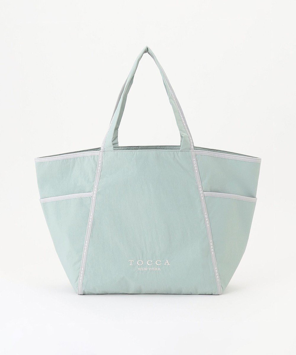 【トッカ/TOCCA】の【WEB&一部店舗限定】【A4サイズ対応・撥水】PISCINA TOTE L トートバッグ L インテリア・キッズ・メンズ・レディースファッション・服の通販 founy(ファニー) 　ファッション　Fashion　レディースファッション　WOMEN　バッグ　Bag　クラウン　Crown　シューズ　Shoes　ジップ　Zip　スポーツ　Sports　スポーティ　Sporty　財布　Wallet　フェミニン　Feminine　プリント　Print　ポケット　Pocket　リボン　Ribbon　旅行　Travel　スカイブルー系|ID: prp329100003748813 ipo3291000000028343695