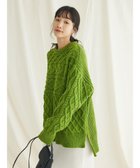 【クラフトスタンダードブティック/CRAFT STANDARD BOUTIQUE】のブラッシングケーブルニット Green|ID:prp329100003752790