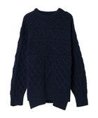 【クラフトスタンダードブティック/CRAFT STANDARD BOUTIQUE】のブラッシングケーブルニット Navy|ID:prp329100003752790