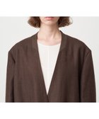 【エイトン/ATON】のHEMP SUEDE タキシードカラーロングコート BROWN|ID: prp329100003756434 ipo3291000000028340064