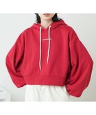 【ウィゴー/WEGO】の配色ロゴデザインショートパーカー レッド|ID: prp329100003756527 ipo3291000000028341480