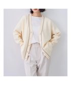 【イェッカ ヴェッカ/YECCA VECCA】の配色ラインVネックカーディガン Ivory|ID: prp329100003764205 ipo3291000000028339287