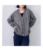 【イェッカ ヴェッカ/YECCA VECCA】の配色ラインVネックカーディガン Charcoal Gray|ID: prp329100003764205 ipo3291000000028339309