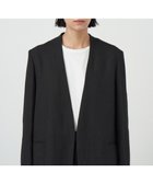 【エイトン/ATON】のLINEN OXFORD ノーカラージャケット BLACK|ID: prp329100003766229 ipo3291000000028333360