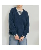 【アメリカンホリック/AMERICAN HOLIC】のモールヤーン片畦Vネックニットプルオーバー Navy|ID: prp329100003767675 ipo3291000000028330875