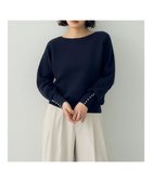 【イェッカ ヴェッカ/YECCA VECCA】の袖パールドルマンニット Navy|ID:prp329100003767716