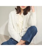 【フェルゥ/Feroux】の【洗える】ミックスヤーンニット ジャケット アイボリー系|ID: prp329100003770681 ipo3291000000028330365