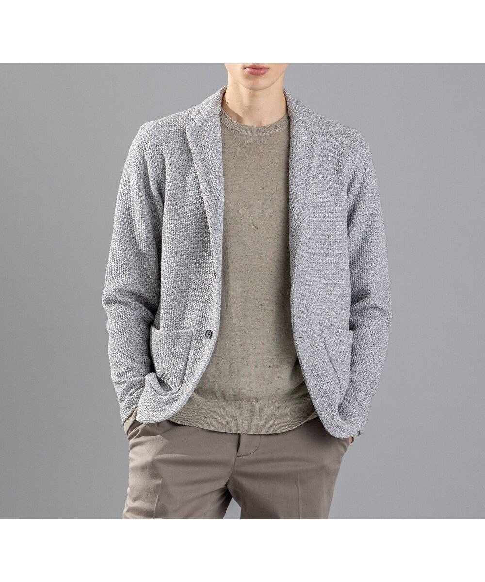 【ジョゼフ オム/JOSEPH HOMME / MEN】のストロータックステッチ ニットジャケット 人気、トレンドファッション・服の通販 founy(ファニー) 　ファッション　Fashion　メンズファッション　MEN　アウター　Coats Outerwear/Men　テーラードジャケット　Tailored Jackets　S/S・春夏　Ss・Spring/Summer　カーディガン　Cardigan　シンプル　Simple　ジャケット　Jacket　ストレッチ　Stretch　パッチ　Patch　ポケット　Pocket　夏　Summer　春　Spring　 other-1|ID: prp329100003770730 ipo3291000000027409248