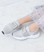 【ブリジット バーキン/Bridget Birkin】の【Bridget Birkin】ビジューバックルニットスニーカー ライトグレー|ID: prp329100003780007 ipo3291000000032222005