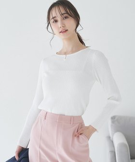 【エニィ スィス/any SiS】 【洗える】パール調ポイント ニット人気、トレンドファッション・服の通販 founy(ファニー) ファッション Fashion レディースファッション WOMEN トップス・カットソー Tops/Tshirt ニット Knit Tops S/S・春夏 Ss・Spring/Summer おすすめ Recommend アンサンブル Ensemble カーディガン Cardigan ストレッチ Stretch スリット Slit セーター Sweater パール Pearl ベーシック Basic リブニット Rib Knit エレガント 上品 Elegant 夏 Summer 春 Spring 洗える Washable |ID:prp329100003789383