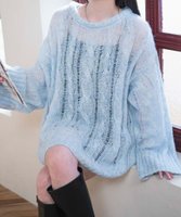 【ウィゴー/WEGO】のケーブルメッシュメランジニット 人気、トレンドファッション・服の通販 founy(ファニー) ファッション Fashion レディースファッション WOMEN トップス・カットソー Tops/Tshirt ニット Knit Tops S/S・春夏 Ss・Spring/Summer おすすめ Recommend イエロー Yellow インナー Inner ショート Short スマホ Smartphone セーター Sweater デニム Denim トレンド Trend ボトム Bottom メッシュ Mesh ロング Long ワイド Wide 夏 Summer 春 Spring |ID:prp329100003808773