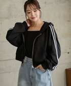 【ウィゴー/WEGO】のショートジップパーカー ブラックその他|ID: prp329100003808788 ipo3291000000028463473