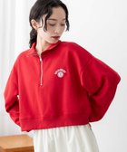 【ウィゴー/WEGO】のハーフジップショートスウェット レッド|ID: prp329100003808855 ipo3291000000027261586