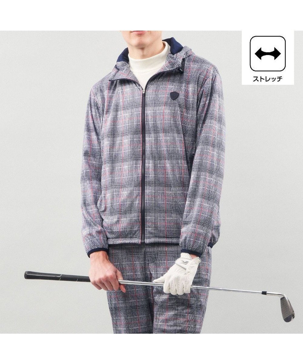 【23区 ゴルフ/23区GOLF / MEN】のセットアップ可【MEN】【ストレッチ/防風】OCTAブルゾン インテリア・キッズ・メンズ・レディースファッション・服の通販 founy(ファニー) 　ファッション　Fashion　メンズファッション　MEN　アウター　Coats Outerwear/Men　ブルゾン　Blouson/Jackets　A/W・秋冬　Aw・Autumn/Winter・Fw・Fall-Winter　おすすめ　Recommend　ゴルフ　Golf　ジャケット　Jacket　ストレッチ　Stretch　セットアップ　Set Up　チェック　Check　ブルゾン　Blouson　プリント　Print　ボトム　Bottom　エレガント 上品　Elegant　軽量　Lightweight　ネイビー系5|ID: prp329100003810361 ipo3291000000029840788