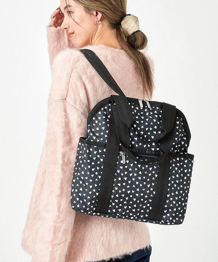 【レスポートサック/LeSportsac】のDOUBLE TROUBLE BACKPACK/ブラックハーツ インテリア・キッズ・メンズ・レディースファッション・服の通販 founy(ファニー) https://founy.com/ ファッション Fashion レディースファッション WOMEN バッグ Bag スーツケース キャリーケース Suitcase プリント Print ポケット Pocket メッシュ Mesh モノトーン Monotone ランダム Random リュック Ruck Sack |ID: prp329100003810378 ipo3291000000029434767