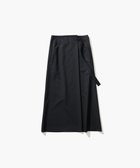 【エイトン/ATON】のWOOL TROPICAL ラップドスカート BLACK|ID:prp329100003811140